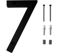 Número de casa moderno cepillado 6 pulgadas para Casa en Negro Placa Flotante de Número de Casa Números de puerta Modernos Números de puerta Modernos Números de Dirección de casa de calle，numero 7