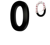 Número de Casa Nr.0,Números Adhesivos Altura de 9,8 cm,Números para Casas Acrílico,Numeros Adhesivos,Numero Casa Exterior,para Exteriores,Buzón,Puerta,Patio,Apartamento,Calle,Negro Mate