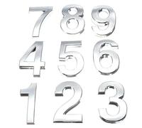 Número de casa, Placa adhesiva con números del 0 al 9 en 3D de 5 cm for puerta hotel, moderna, for decoración hogar(0)