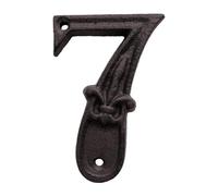 Número de casa, placa puerta antigua Metal hierro fundido, números dirección, calle apartamento, decoración atractiva(7)