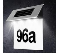 Número de Casa Solar, Luz de Número de Casa Solar Con 4 LED, Número de Casa Solar LED, Número de Casa de Acero Inoxidable Iluminado, Número de Casa con Iluminación Solar