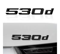 Número de coche, número de letras, palabra, emblema, ABS, insignia, letra, tronco, tapa compatible con BMW 3er 325i 328i 335d 335i accesorios decorativos (negro mate, 530d)
