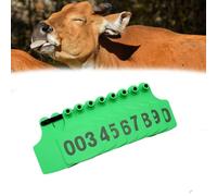 Número de la etiqueta de oído del ganado, Livestock Ear Tags Pack Of 100 Multicolor Multiple Sizes With Number Range 001-500(Green 7.5 * 10cm (2.95 * 3.93in),001-100)