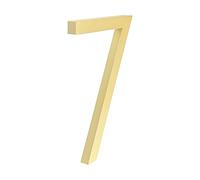 Número de la puerta, Gran Letrero Arquitectónico Moderno Flotante Dorado de 15 cm, Llamativo en Casas o Buzones(7,15cm)