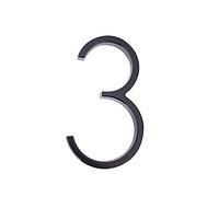Número de la puerta, Número de casa flotante negro de 5 pulgadas #0-9 letras modernas signo de puerta de casa número letras al aire libre(3)
