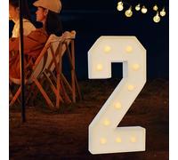 Número de lámpara LED con números iluminados, números 0, 1, 2, 3, 4, 5, 6, 7, 8, 9, número grande con bombillas, 100 cm, luces blancas cálidas, luces decorativas LED para cumpleaños, fiestas