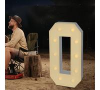 Número de lámpara LED con números iluminados, números 0, 1, 2, 3, 4, 5, 6, 7, 8, 9, número grande con bombillas, 100 cm, luces blancas cálidas, luces decorativas LED para cumpleaños, fiestas