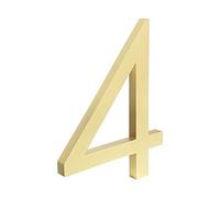 Número de puerta, Gran Letrero Arquitectónico Moderno Flotante Dorado de 15 cm, Llamativo en Casas o Buzones(4,10cm)