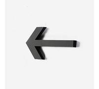 Número de recepción, señal de asiento, Etiqueta de pared autoadhesiva con número de casa, color negro con dígitos blancos y flecha, varios tamaños(Arrow,8 * 2cm)