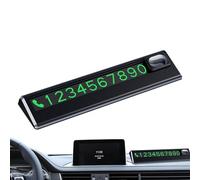 Número de teléfono de coche tarjeta de aparcamiento temporal - Magnética para aparcamiento | Telefónica temporal luminosa para coche, señal adhesiva sin rastro para permiso de parche