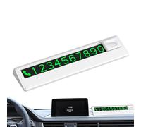 Número de teléfono de coche Tarjeta de estacionamiento temporal - 11.6x2.7x0.9cm | Magnetic Glow Traceless Glue Parking Number Plate,Parkin Número de teléfono Sign | del tablero de instrumentos de