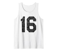 Número Deportivo de Uniforme de Jersey de 16 años, Fiesta de cumpleaños número 16 Camiseta sin Mangas