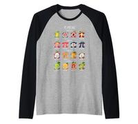 Número irracional Pi símbolo Infinito afrutado matemáticas Camiseta Manga Raglan