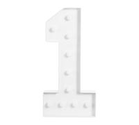 Número LED iluminado, 100 cm, número grande con bombillas, 0, 1, 2, 3, 4, 5, 6, 7, 8, 9, con caja de pilas, 2000 - 3000 K, para graduaciones, bodas (1)