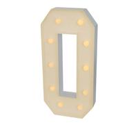 Número LED iluminado, 100 cm, número grande con bombillas, 0, 1, 2, 3, 4, 5, 6, 7, 8, 9, con caja de pilas, 2000 - 3000 K, para graduaciones, bodas (0)