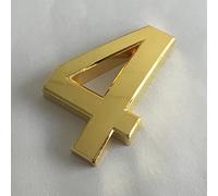 NúMero Placa Casa Autoadhesiva Flotante 3D Pegatinas Impermeables Puerta PláStico ABS DíGitos Letrero Galvanoplastia NíQuel Para El Hogar BuzóN Al Aire Libre Apartamento DireccióN (3.5cm,Oro 3)
