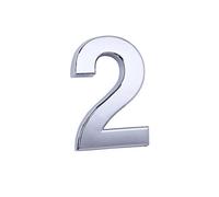 NúMero Placa Casa Autoadhesiva Flotante 3D Pegatinas Impermeables Puerta PláStico ABS DíGitos Letrero Galvanoplastia NíQuel Para El Hogar BuzóN Al Aire Libre Apartamento DireccióN (5cm,Plata 2)