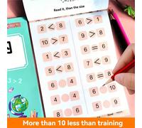 Número que el tamaño del entrenamiento especial, y matemática para comparar los resultados del tamaño del cuaderno de ejercicios. , familias, , regalos de Navidad y Acción de Gracias