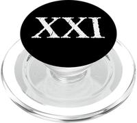 Número Romano 21 XXI Print ~ Veintiuno PopSockets PopGrip para MagSafe