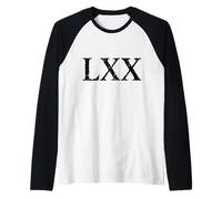 Número Romano 70 LXX ~ Setenta Camiseta Manga Raglan