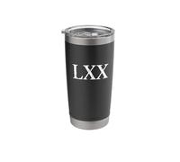Número romano 70 LXX ~ Setenta Vaso térmico de acero inoxidable de doble pared