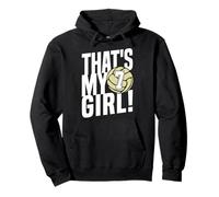 Número Siete That's My Girl #7 Voleibol Mamá Papá Familia Sudadera con Capucha
