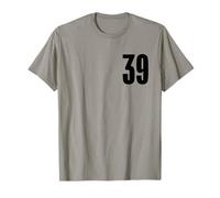 Número Treinta y Nueve #39 Uniforme de Equipo Deportivo Cumpleaños 39 Camiseta