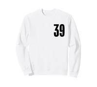 Número Treinta y Nueve #39 Uniforme de Equipo Deportivo Cumpleaños 39 Sudadera