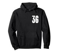 Número Treinta y Seis #36 Uniforme de Equipo Deportivo Cumpleaños 36 Sudadera con Capucha