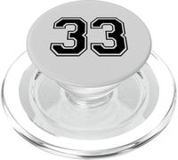 Número Treinta y Tres # 33 Uniforme de Equipo Deportivo Cumpleaños 33 PopSockets PopGrip para MagSafe