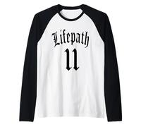 NUMEROLOGÍA Nacimiento Camino DE Vida 11 Dos Once ÁNGEL NO Camiseta Manga Raglan
