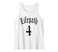 NUMEROLOGÍA Nacimiento Camino LA Vida 4 Cuatro NÚMERO ÁNGEL Camiseta sin Mangas