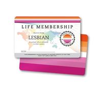 NumeroPhi Carnet Orgullo Lesbiana, Accesorios LGTBI, Tarjeta Membresía, Regalo Inclusivo, PVC