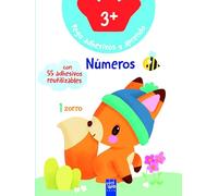 Números +3 (Pego adhesivos y aprendo)