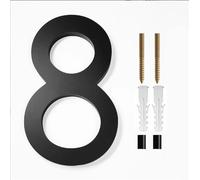 Numeros Adhesivos 15cm House Number Outdoor Letters Digital 0-9 Door Alphabet Exterior 6 Inches Numbers Address Plaque Signs On(Black-8)