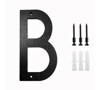 Numeros Adhesivos 200mm/8 In Floating House Number ABS Black Relief Numbers Address Sign 0-9 Letters Big Modern Door Plates Home Outdoor Numeros(B)