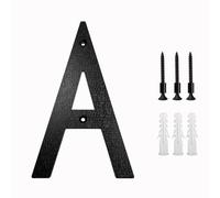 Numeros Adhesivos 200mm/8 In Floating House Number ABS Black Relief Numbers Address Sign 0-9 Letters Big Modern Door Plates Home Outdoor Numeros(A)