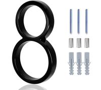 Numeros Adhesivos 5inch Floating House Numbers Zinc Alloy Black Modern Number Signs On The Door Apartment Mailbox Address Plate Sign With Nail Kit(8)