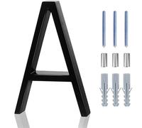 Numeros Adhesivos 5inch Floating House Numbers Zinc Alloy Black Modern Number Signs On The Door Apartment Mailbox Address Plate Sign With Nail Kit(A)