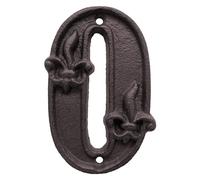 Numeros Adhesivos Cast Iron House Number Sign 0-9 Alphabet Letters 5 Inch Signage Home Door Numbers Outdoor Address Numeros Puerta Pretty Well(Black)