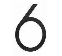 Números casa 12 pulgadas, número puerta acero inoxidable moderno, cartel dirección negro 30 cm con tornillos, para decoración apartamentos, paredes, calle, jardín, oficina, café, habitación(6)