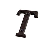 Números casa 2,95 pulgadas con tornillos - Número puerta moderno metal, números y letras hierro fundido, cartel dirección, para buzón exterior, apartamento, hotel, decoración pared, jardín(T)