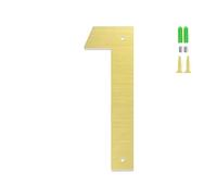 Números casa 3/4/5/6/7/8 pulgadas, número puerta metal moderno acero inoxidable, cartel dirección dorado para buzón con tornillos, para exterior, apartamento, jardín, calle, cafetería(1,3In)