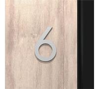 Números casa autoadhesivos en negro/oro/plata, pegatinas números puerta 2/3/4 pulgadas, número dirección acrílico moderno para buzón exterior, hotel, apartamento, patio, cartel café(Silver 6,4In)