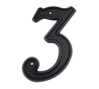 Numeros Casa Exterior 1 pieza de 5,5" 139 mm Número casa grande puerta plástico ABS negro Buzón Dirección Letrero al aire libre #0-9(3)