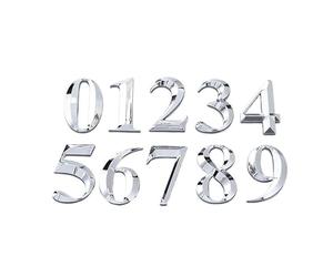 Numeros Casa Exterior 1 Pieza De 7 Cm Gran Tamaño Autoadhesivo For Puerta, Número Dígitos, Dirección(8,Silver)