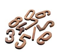 Numeros Casa Exterior 1 pieza de placa de puerta con número de casa de madera de nogal en 3D con adhesivo en el reverso, etiqueta adhesiva for dirección de hotel, buzón de correo, n.° 0-9 Numeros Para