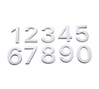 Numeros Casa Exterior 1 placa moderna con número for buzón de exterior, dirección de habitación de hotel, apartamento, placa adhesiva con dígitos, color blanco, 7 cm Numeros Para Casa Exterior(Number