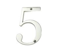 Numeros Casa Exterior 10cm Big Modern House Número De La Casa Dirección Números Buzón For Puerta Digital Signo Al Aire Libre 4 Pulgadas. # 5 Plata(5)