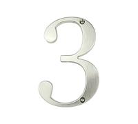 Numeros Casa Exterior 10cm Big Modern House Número De La Casa Dirección Números Buzón For Puerta Digital Signo Al Aire Libre 4 Pulgadas. # 5 Plata(3)